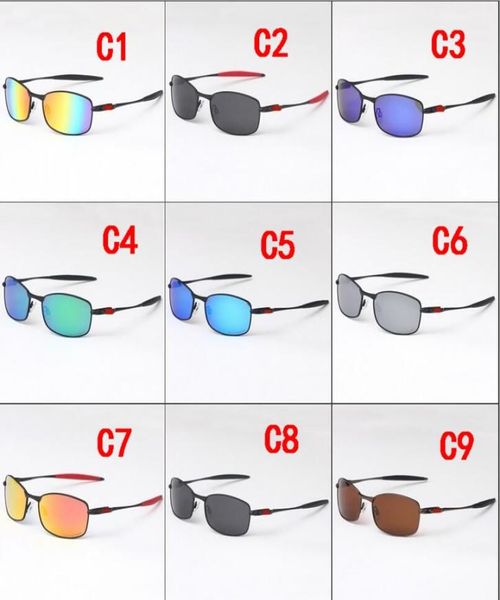 Occhiali da sole da ciclismo polarizzati da uomo Montatura in metallo Occhiali da equitazione sportivi Occhiali da esterno Lenti quadrate vintage Oculos ciclismo gafas 8295891228