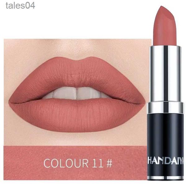 Lipstick 1pc Nude de batom à prova d'água de batom fosco de abóbora fosco de abóbora Vitamina E hidratante batom profissional resistente à água Maquillaj 240313