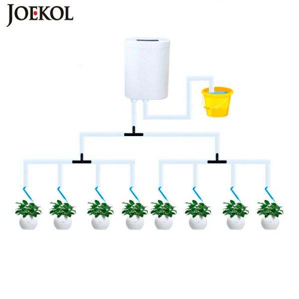 Kit Giardino Intelligente Controller Automatico della Pompa di Irrigazione Piante da Interno Dispositivo di Irrigazione a Goccia Timer Pompa dell'Acqua Kit Sistema di Irrigazione