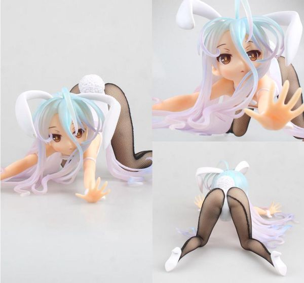 1124cm anime sem jogo sem vida shiro gato figura de ação pvc nova coleção de coelho menina figuras brinquedos sexy menina figura 2012026657071