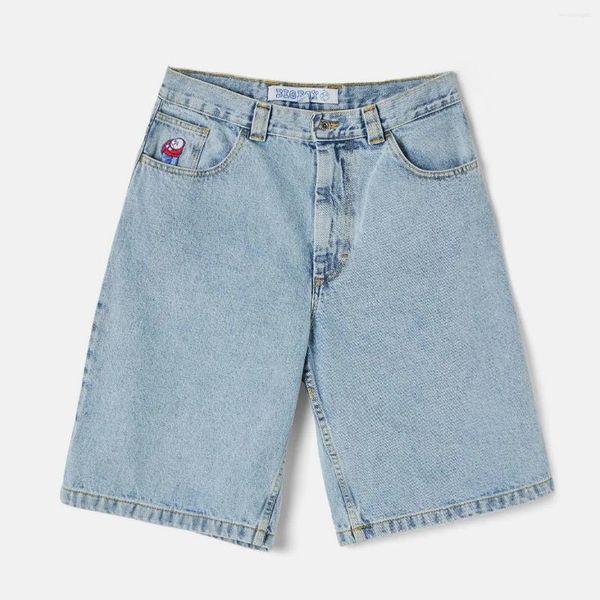 Pantaloncini da donna Pantaloni Big Boy Y2K Harajuku gotico Hip Hop Cartoon ricamo Baggy Jean Uomo Donna Abbigliamento Vita alta