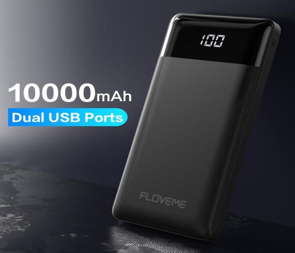 10000 мАч Power Bank Slim USB 10000 мАч Powerbank Портативное внешнее зарядное устройство для iPhone Xiaomi Mi 9 PoverBank3512614