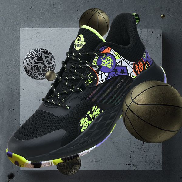 Scarpe da basket lavorate a maglia di design da uomo Scarpe sportive casual Scarpe colorate a strisce bianche nere Scarpe da corsa leggere e traspiranti Scarpe da allenamento per esterni da donna