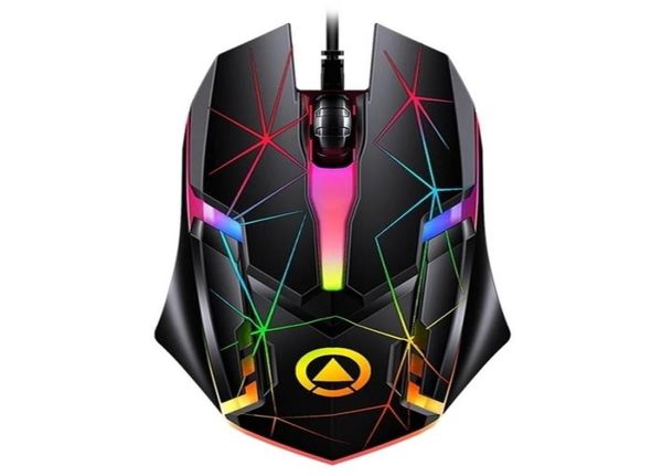 Mäuse 1200DPI USB Wired Gaming Mouse Optische Computermaus für PC Laptop 3 Tasten Ergonomische Mäuse Led Licht Nachtleuchtend Mechanisch Mou3074245