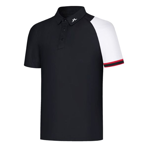 Abbigliamento da golf estivo da uomo Camicie da golf a maniche corte JL Colore bianco e nero Abbigliamento per il commercio estero Camicie Magliette sportive per il tempo libero all'aperto