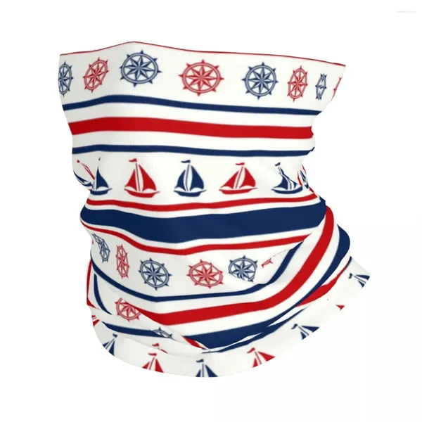 Bandane Design nautico Fascia invernale Scaldacollo Donna Trekking Corsa Tubo Sciarpa Bussola Ancora Vela Marinaio Viso Bandana Ghetta