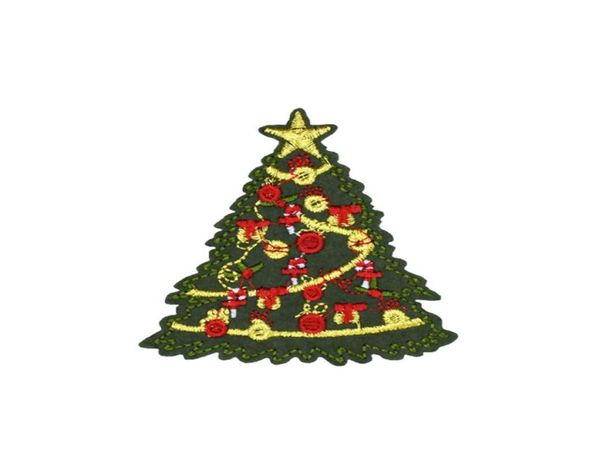 10 шт., милая вышивка, нашивка в виде рождественской елки, значок для детей, железная нашивка с вышивкой для одежды, куртка, шарф, шапки, шить Acc8204574