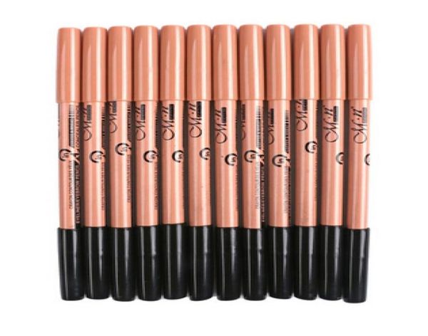 E NOVA CHEGADA 1 conjunto 12pcs 3 cores para escolher maquiagem sobrancelha Menow maquiagem dupla função corretivo lápis maquillaje5612585