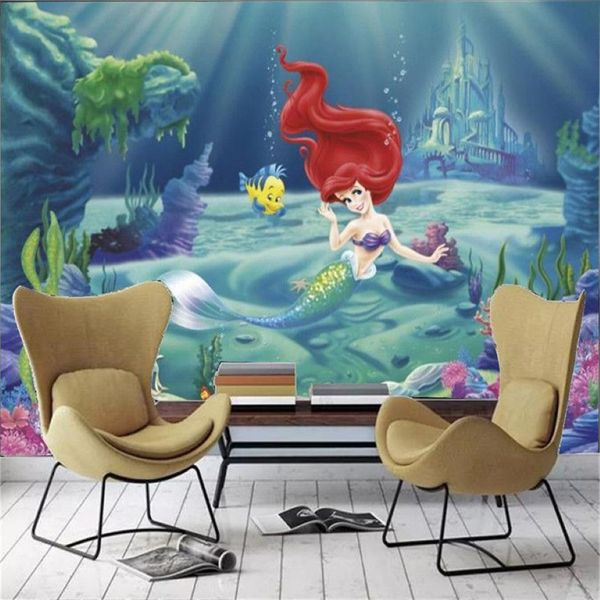 3d Charakter Wandverkleidung Tapete Sexy Meerjungfrau Wohnzimmer Schlafzimmer Home Decor Moderne Wand Wandverkleidung Wallpapers259H