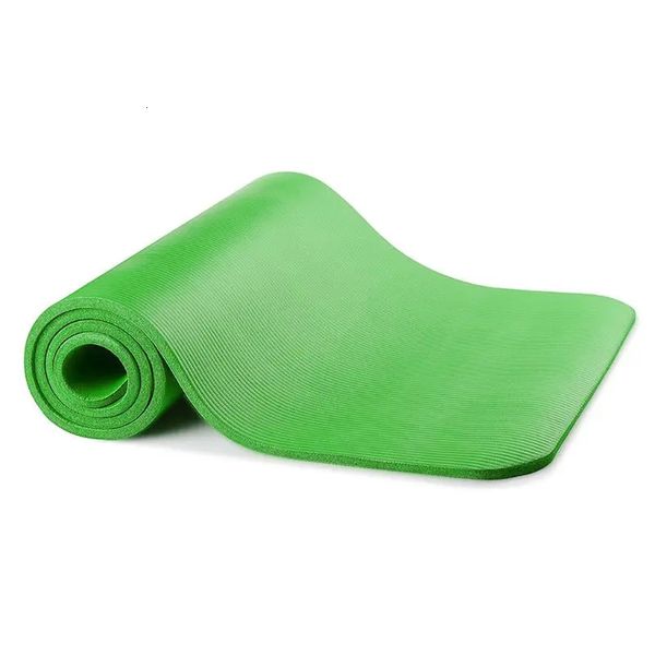 1 set tappetino yoga extra spesso 1 cm cuscino fitness pilates cuscino per esercizi antiscivolo equilibrio ad alta densità NBR 183 cm lungo 240307