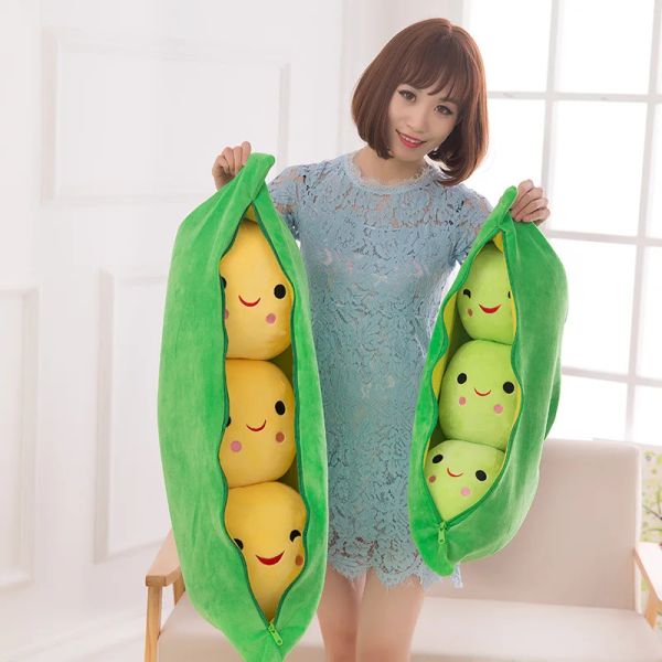 Куклы Creative Mite Pea Pod Plush Toy Coll Coll Pillow Colling Funsicings Creative Дайте детям подарок на день рождения домашний депрек M024