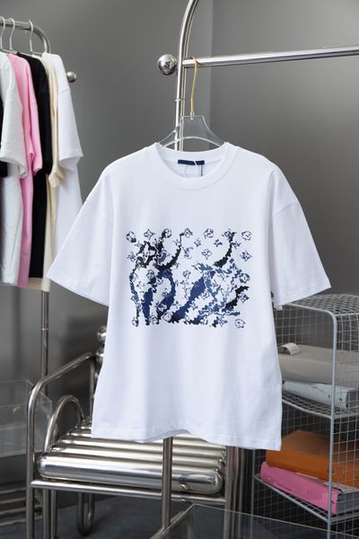Designer homens camiseta de algodão de alta qualidade t-shirt homens mulheres letras impressão streetwear marca roupas casuais verão tamanho grande de alta qualidade moda top XS-L
