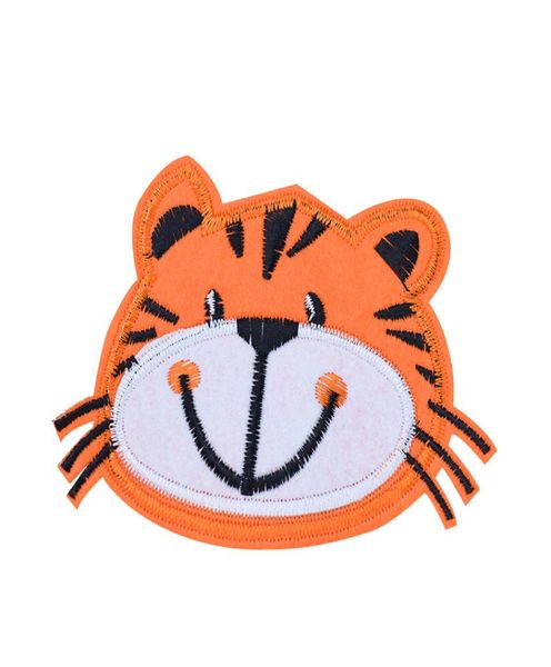 10 pçs bonito tigre remendos dos desenhos animados para sacos de roupas ferro em transferência applique remendo para jeans costurar no remendo bordado diy9449105