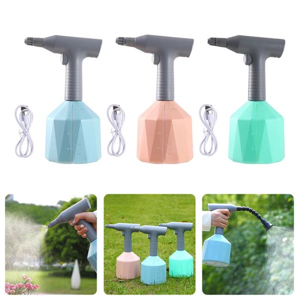 Pulverizadores 1L Pulverizador de Jardim Elétrico Automático Planta Mister Spray Garrafa para Casa Flor Interior Portátil Regador Bomba de Água Sem Fio