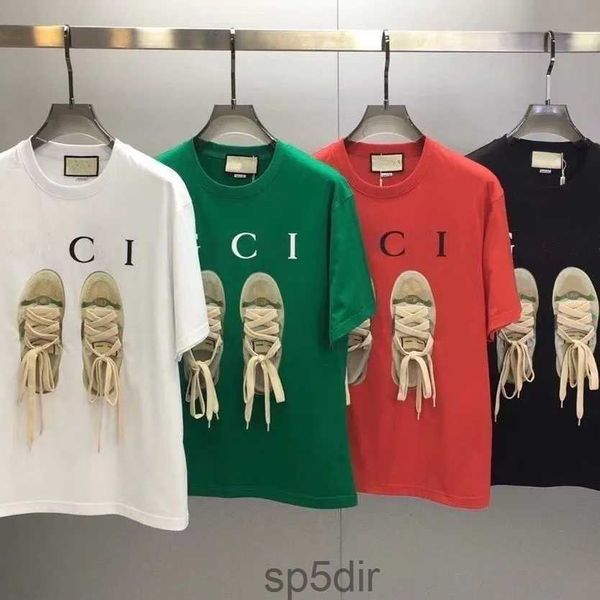 İtalya Tasarımcı Kadın Tshirt Lüks Markalar Pamuk Avrupa Spor Ayakkabıları 2G Baskı Grafik Aplike Kepçe Boyun Siyah Beyaz Tarz Giysileri QCCI Erkekler DC35