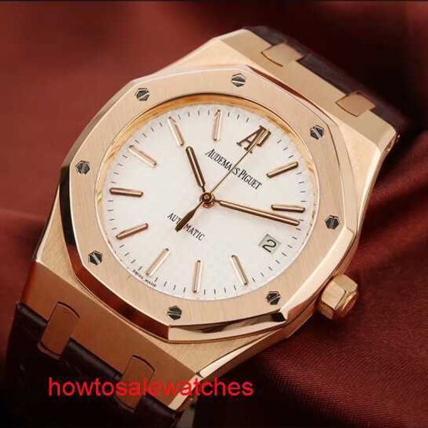 Наручные часы Highend Hot AP Royal Oak Series Автоматические механические часы с отображением даты, таймером обратного хода/обратного прыжка, 39 мм 15300OR.OO.D088CR.02