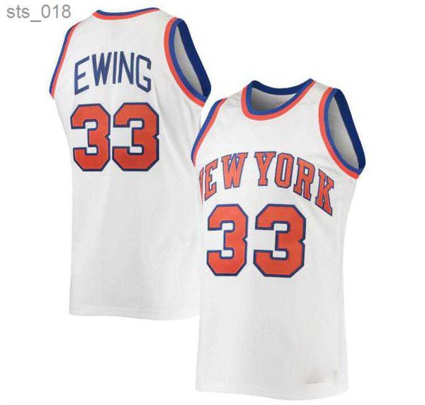 Hayranlar Tees Basketbol Formaları Jersey Patrick Ewing New Yorkknickshesh Sertwoods Classics Retro Erkekler S-XXL Sports CityH240313
