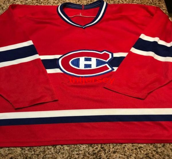 economico personalizzato 198497 CCM Montreal Canadians Hockey Jersey Stitch aggiungi qualsiasi numero nome MEN KID HOCKEY JERSEYS XS5XL5684080