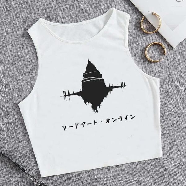 Canotte da donna Sword Art Online Yk2 Anni 2000 Crop Top Donna Trashy Kawai Kawaii Goth Clothes