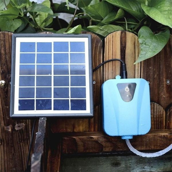 Ossigenatore solare Aria impermeabile per acquari Acquario Piscine Pompa di ossigeno per acqua Stagno Aeratore Acquario Y200917266b