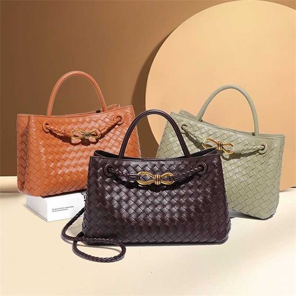 Basit ve el yapımı büyük kapasiteli çanta için yüksek kaliteli çok yönlü el çantası gerçek deri tote dokuma çantalar cüzdanlar tasarımcı çanta satış kadın çanta