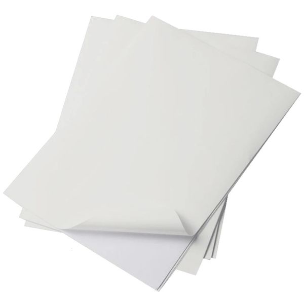 Водонепроницаемая пустая матовая белая клейкая виниловая наклейка формата А4, этикеточная бумага для лазерного принтера 240229