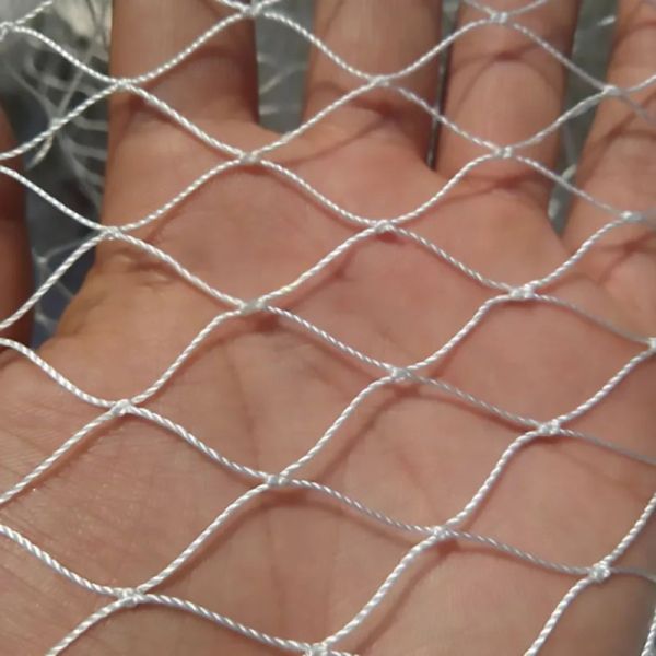 Rede 9 fios 2x2cm rede de náilon branca, rede de pesca de náilon malha anti pássaro rede de jardim culturas malha protetora varanda gato rede
