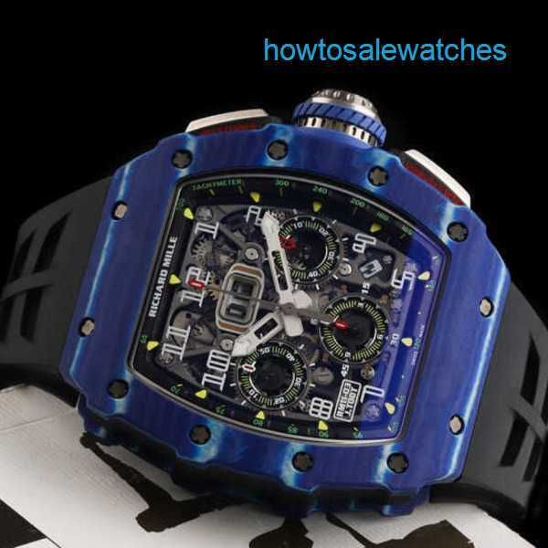 RM Watch Luxury Watch Swiss Watch RM11-03 J.todt Автоматический механический RM1103 Blue Chronograph