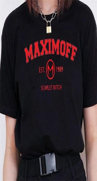 Wanda Maximoff 1989 Vintage Camisetas Mulheres Homens Wandavision Série de TV Carta Impressão Mulher Camiseta Top Algodão Manga Curta Camisetas 225615417