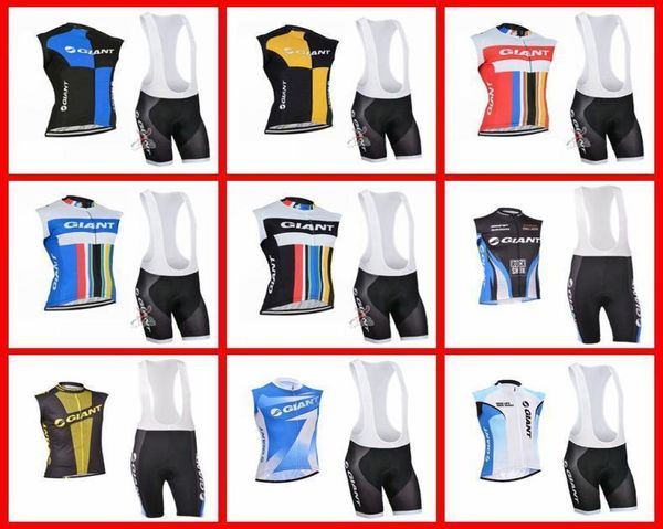 2020 Giant Team Radfahren Ärmelloses Trikot Weste Trägershorts Sets Atmungsaktive Rennrad Fahrradbekleidung 2020 N030290206065246