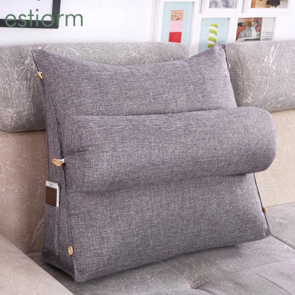 Travesseiro conforto cama macia repouso lendo travesseiro grande cunha adulta backrest salão de sofá -almofada de suporte de suporte para trás para sentar -se na cama