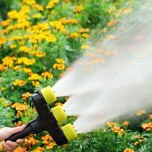 Pulverizadores agricultura atomizador bocal jardim gramado sprinkler fazenda irrigação vegetal ajustável grande fluxo ferramenta de rega 3/4/5/6 maneira