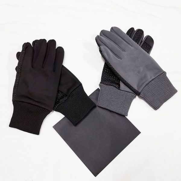Брендовые дизайнерские перчатки для мужчин, зимние теплые мужские уличные водонепроницаемые перчатки с пятью пальцами, высокое качество216q
