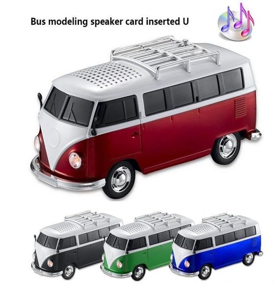 Mini altoparlante colorato di alta qualità a forma di auto mini bus supporto altoparlante FM U disco inserto scheda mini altoparlante lettore MP33607407