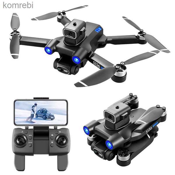 Drohnen KBDFA S136 GPS-Drohne 4K Dual-Kamera-Luftaufnahmen RC-Hubschrauber Bürstenloser professioneller Laser-Hindernisvermeidungs-Quadrocopter 24313