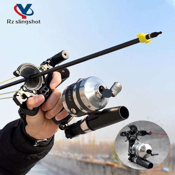 Neue Upgrade Fisch Schießen Slings mit Laser Professionelle Hochpräzise Katapult mit Pfeil Outdoor Werkzeuge Accessories308U