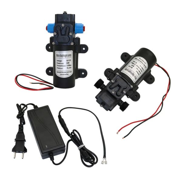 Conectores dc 12v 60w micro diafragma bomba de água autoescorvante bomba de reforço interruptor automático 5l/min para jardim doméstico 1 pcs