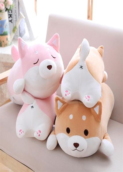 3655 bonito gordo shiba inu cão brinquedo de pelúcia recheado macio kawaii animal dos desenhos animados travesseiro lindo presente para crianças do bebê boa qualidade l8540399