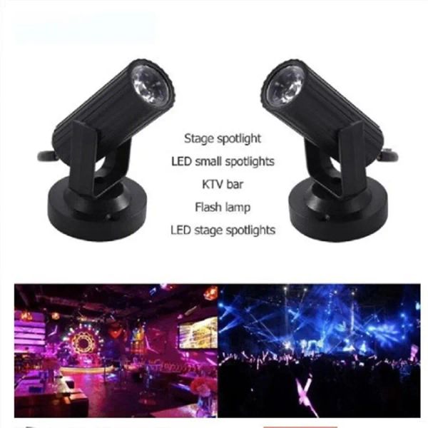 LED Spotlights Sahne Aydınlatma Etkisi 85-265V RGB Mini Işın Parti Boyama Mücevher Modeli Ekran Rafları Dolap Bar