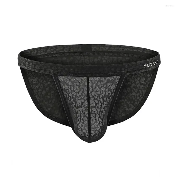 Cuecas masculinas cuecas roupa interior pênis bolsa jacquard impresso u tanga homens sissy cintura baixa conforto fino biquíni tangas