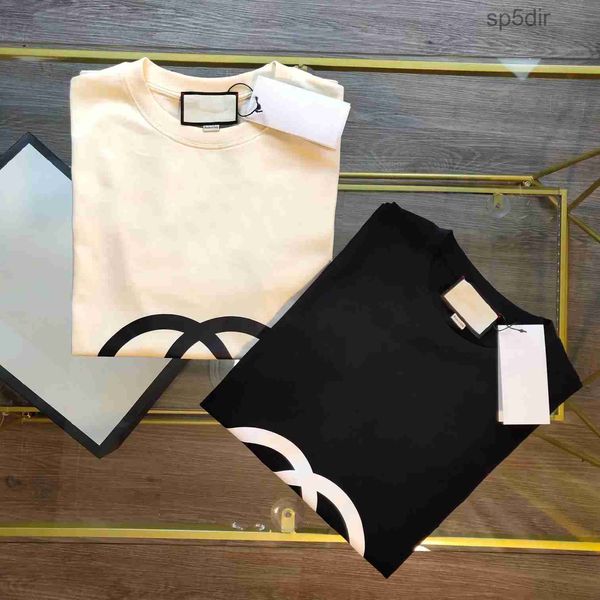 Mulheres Homens Camisas Oversize T-shirt com Bloqueio G Designer Tops Tee Carta Impresso Verão Branco Preto M2J3