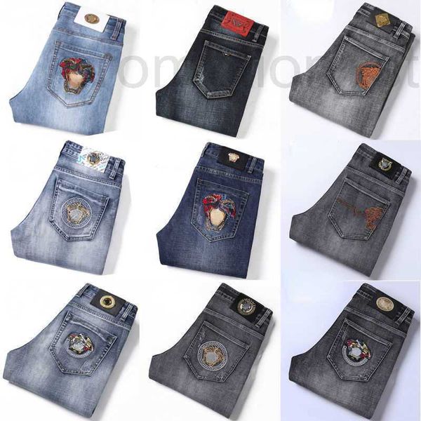 Jeans designer maschile estate jeans thins fashion med gallinapini pantaloni da designer pantaloni maschili slip slime slacks all-match 51f8