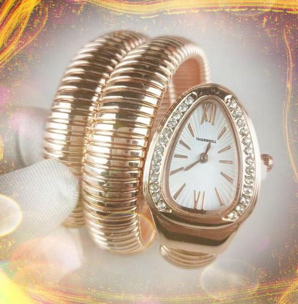 Amanti del lusso orologi al quarzo donna oro argento ape serpente diamanti anello orologio semplice cinturino in acciaio inossidabile braccialetto orologio da donna Reloj Hombre regali