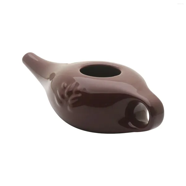 Fiaschetta in ceramica Neti Pot portatile facile da pulire lavaggio del naso pulizia nasale per il lavaggio rimuove la polvere uomini donne