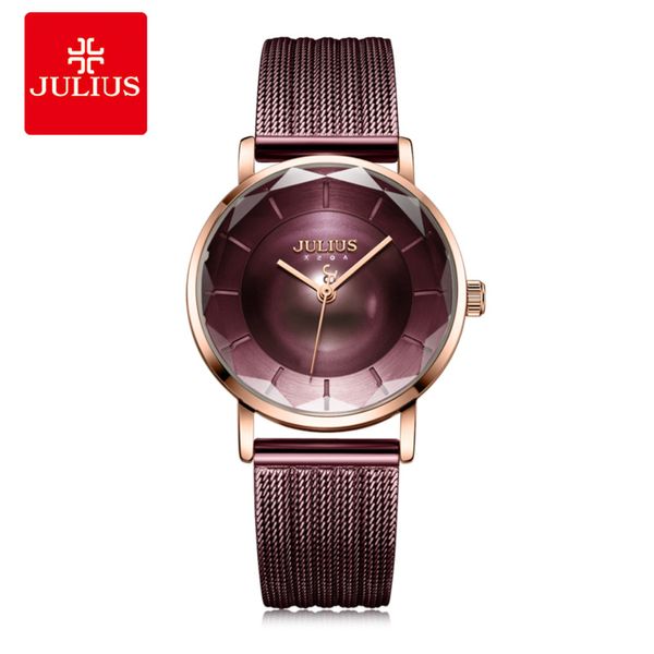 Womens Watch Japanese Quartz Movement Classic Style in acciaio inossidabile Cannello in pelle Montre de Luxe JA1129