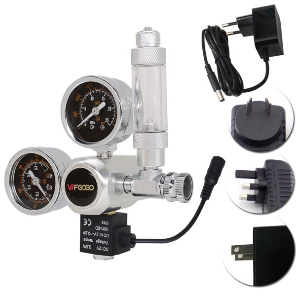 Attrezzatura NUOVO fai da te Acquario Regolatore di CO2 Kit solenoide magnetico Valvola di ritegno Accessori per acquari Sistema di controllo CO2 Set elettrogeno reattore