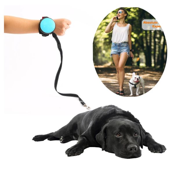 Trelas retráteis trela do cão ajustável 3m cinta de pulso correndo jogging pet tração corda terrier trela cinto produto do cão