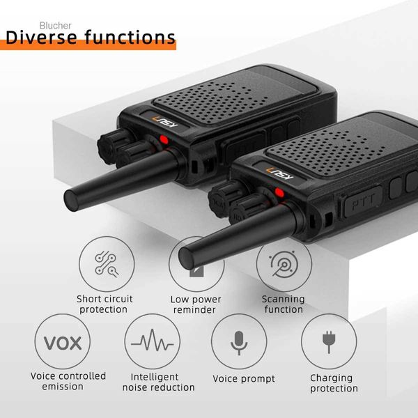 Walkie Talkie 2pcs Walkie Talkie Rádios de comunicação portáteis Ham Wireless Set Dispositivos Transceptor Receptor Rádio bidirecional Statio KSUN X26L2403L2403