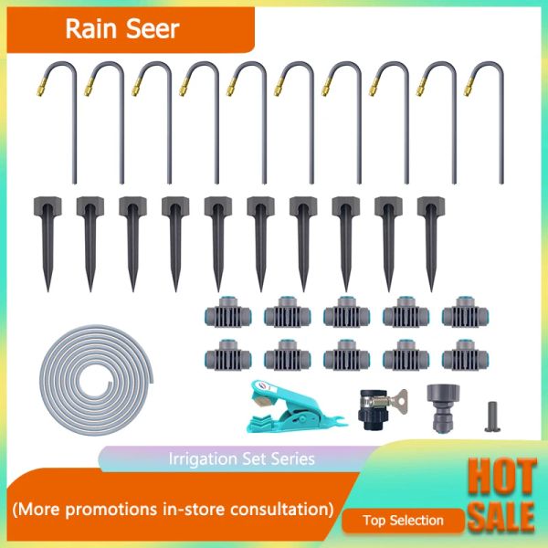 Kits RainSeer 10 m Schnelleinsatz-Set Freibiegen 20 cm Messingdüsen-Sprühset für Gartenblumen Pflanzenbewässerung Bewässerung Beschlagen C