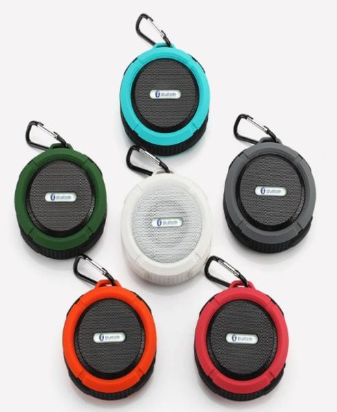 Altoparlante Bluetooth wireless C6 IPX7 Altoparlanti impermeabili con ventosa Mani MIC Casella vocale Bluetooth portatile 30 per iPhone4190366